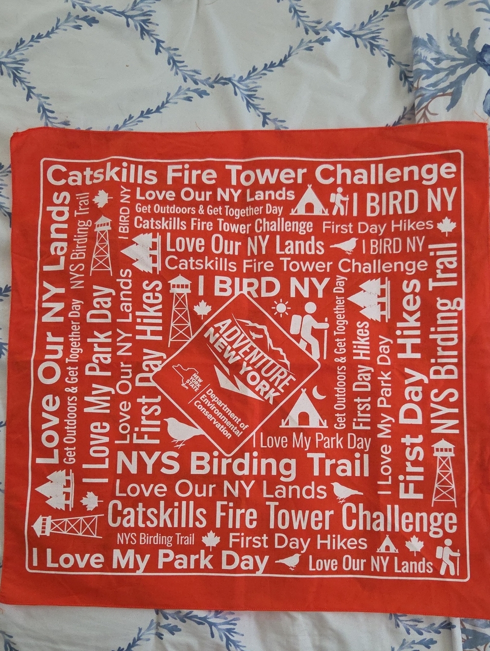 Orange Bandana — Catskills Fire Tower Challenge